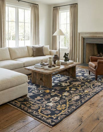 8' 1 x 10' 2 Hand Knotted Oushak Wool Rug
