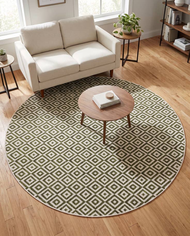Detail image of 6' 7 x 6' 7 Easy-Clean Jill Zarin Costa Rica Indoor / Outdoor Round Rug