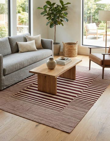 4' 3 x 5' 10 Hand Woven Kilim Modern Wool Rug