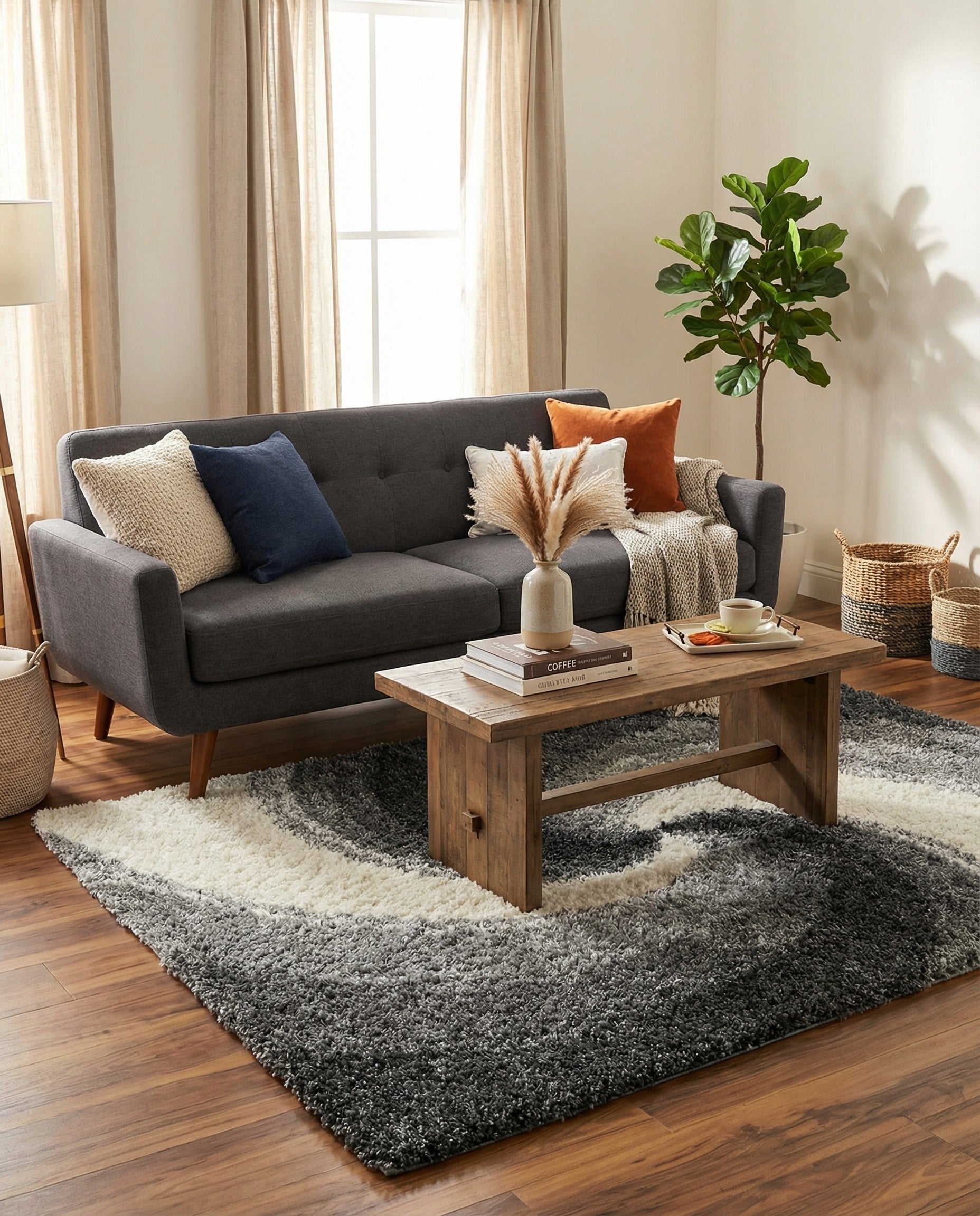  5' 3 x 8' Soft Touch Shag Rug