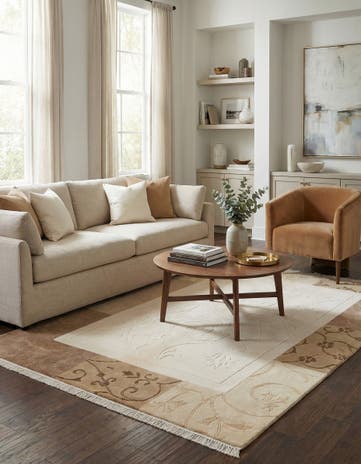 4' 7 x 6' 9 Hand Knotted Darya Wool Rug