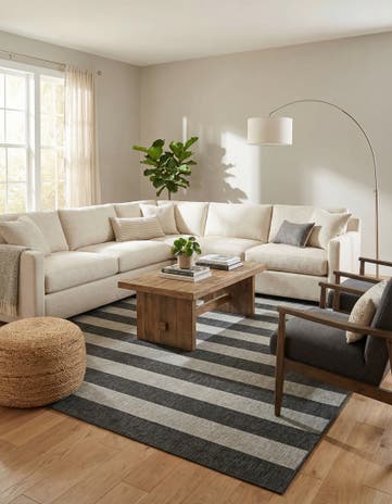 10' x 13' Easy-Clean Ribbon Indoor / Outdoor Rug