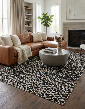5' 1 x 8' Cowhide - Patchwork Rug