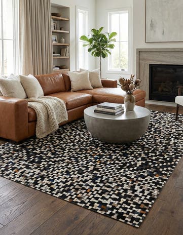 5' 1 x 8' Cowhide - Patchwork Rug