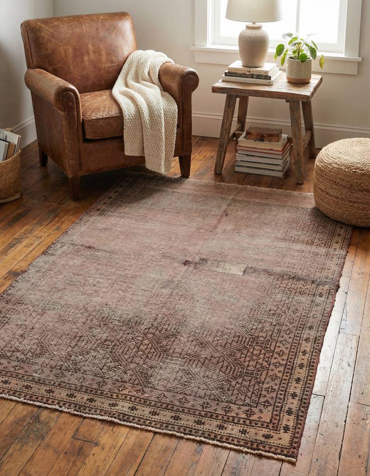 Detail image of 3' 9 x 5' 10  Hand Knotted Balouch Persian Wool Rug