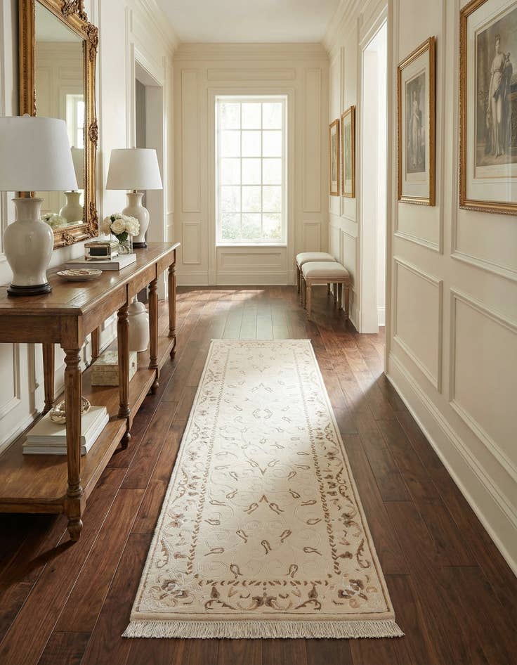 Detail image of 2' 8 x 9' 9  Hand Knotted Darya Wool Runner Rug