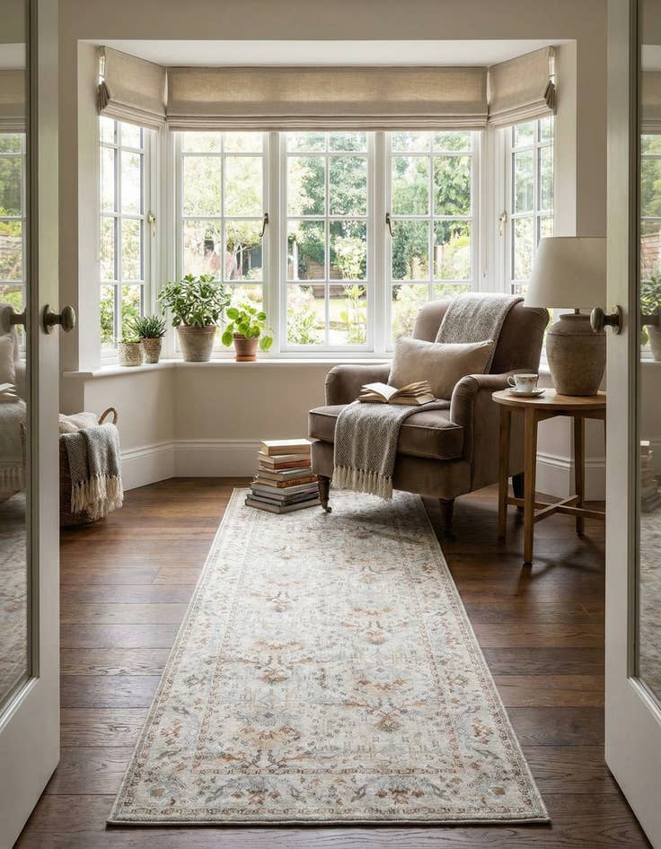 Detail image of 2' 7 x 12' Washable Timeless Runner Rug