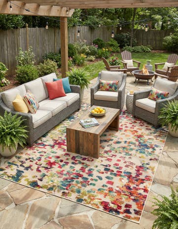 7' 10 x 10' Easy-Clean Casablanca Indoor / Outdoor Rug