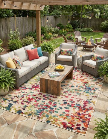 7' 10 x 10' Easy-Clean Casablanca Indoor / Outdoor Rug