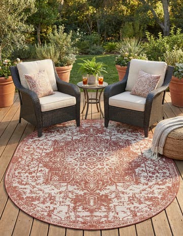 7' 10 x 10' Easy-Clean Jill Zarin Dubai Indoor / Outdoor Oval Rug