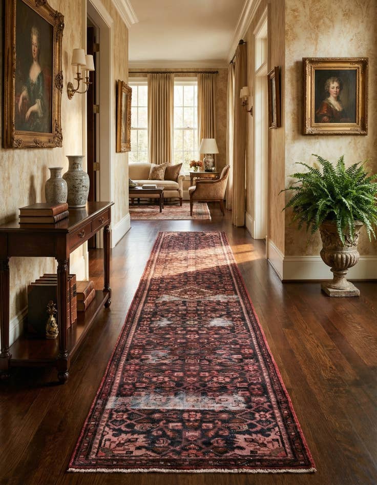 Detail image of 2' 3 x 13' 4  Hand Knotted Ultra Vintage Persian Wool Runner Rug