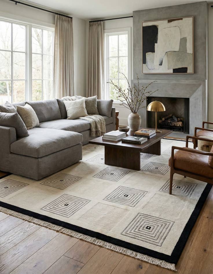 Detail image of  8' 2 x 11' 4  Hand Knotted Darya Wool Rug