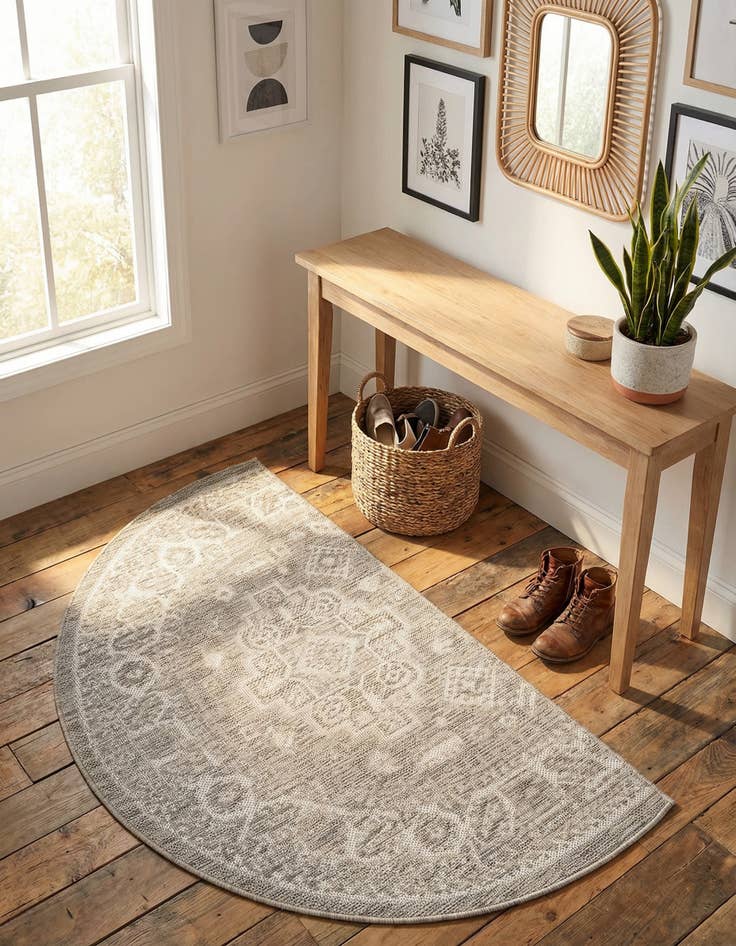 Detail image of 2' 7 x 4' Easy-Clean Aztec Indoor / Outdoor Hearth Rug