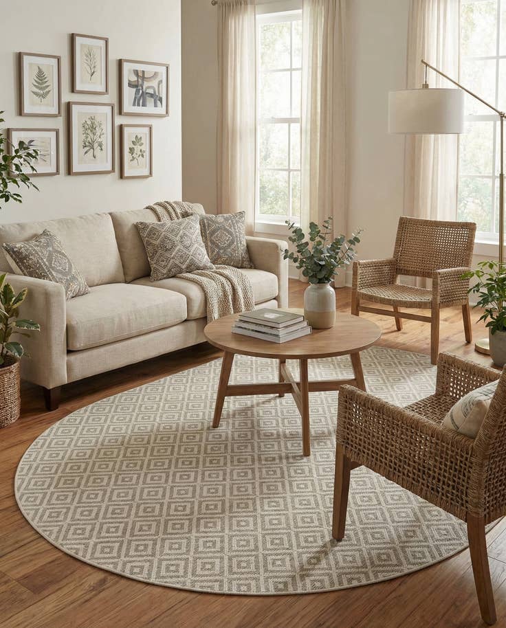 Detail image of 7' 10 x 10' Easy-Clean Jill Zarin Costa Rica Indoor / Outdoor Oval Rug