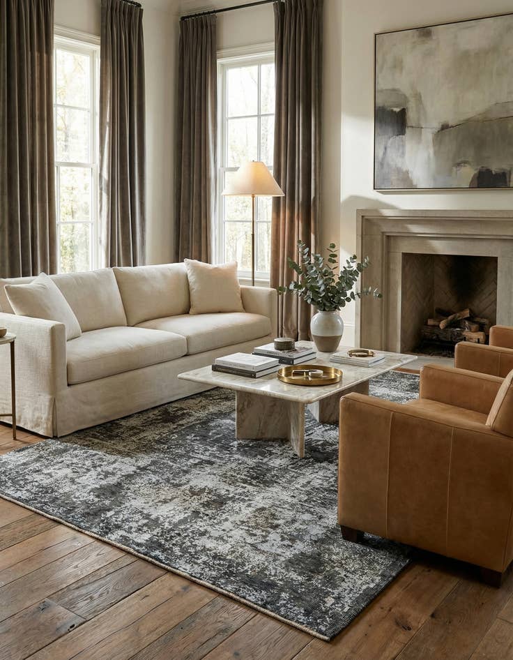 Detail image of 6' x 9' 5  Hand Knotted Ultra Vintage Persian Wool Rug