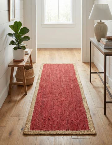 2' x 8' Handmade Braided Jute Runner Rug