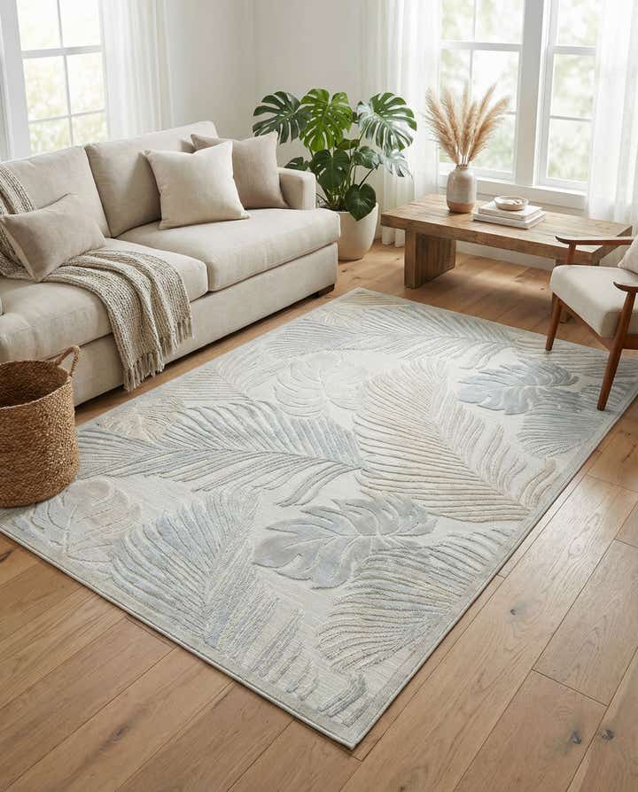 5' 2 x 8' Easy-Clean Botanical Indoor / Outdoor Rug
