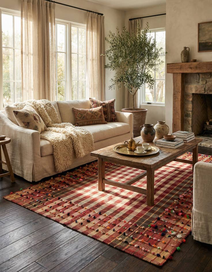 Detail image of 5' 2 x 7' 9 Jajim Rug