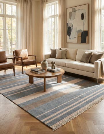 4' 9 x 6' 8 Hand Knotted Darya Wool Rug