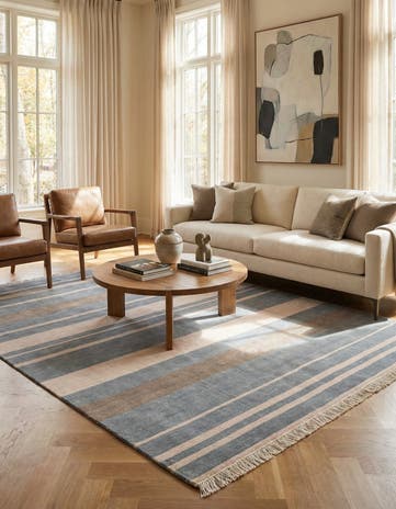 4' 9 x 6' 8 Hand Knotted Darya Wool Rug
