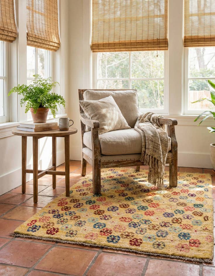 Detail image of  3' 10 x 6' 3  Hand Knotted Balouch Wool Rug