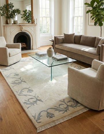 4' 11 x 6' 9 Hand Knotted Darya Wool Rug