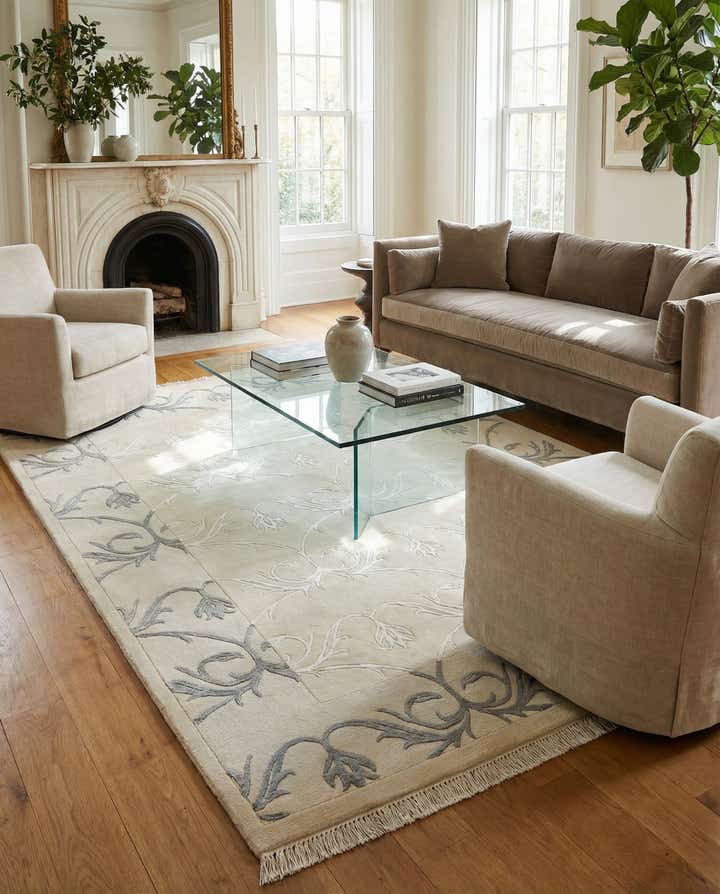4' 11 x 6' 9 Hand Knotted Darya Wool Rug