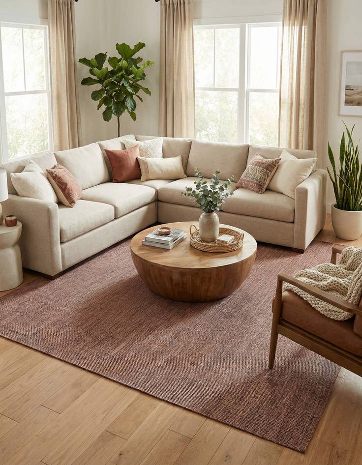 Detail image of 10' x 10'  Washable Solid Indoor / Outdoor Square Rug