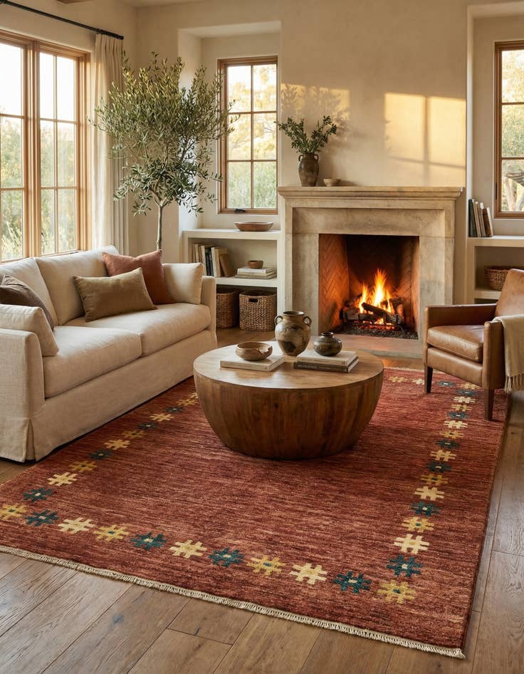 Detail image of 4' x 6' 1 Gabbeh Wool Rug