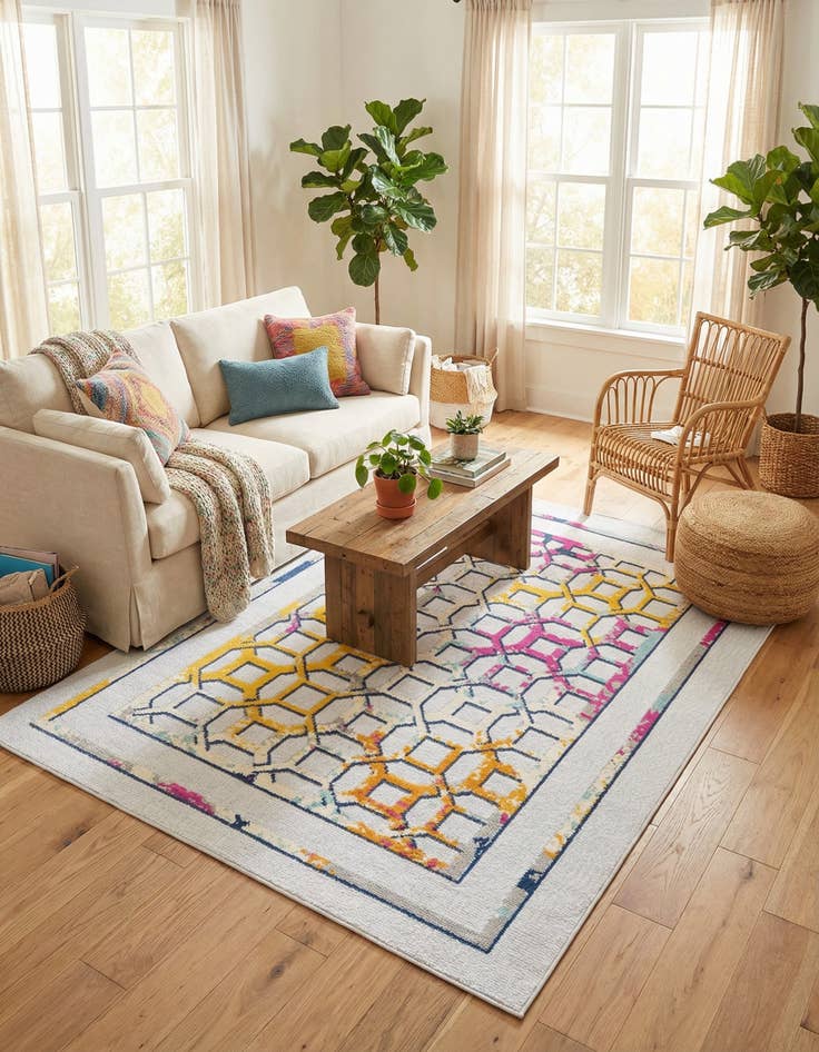 Detail image of 5' 3 x 7' 7  Washable  Indoor / Outdoor Rug