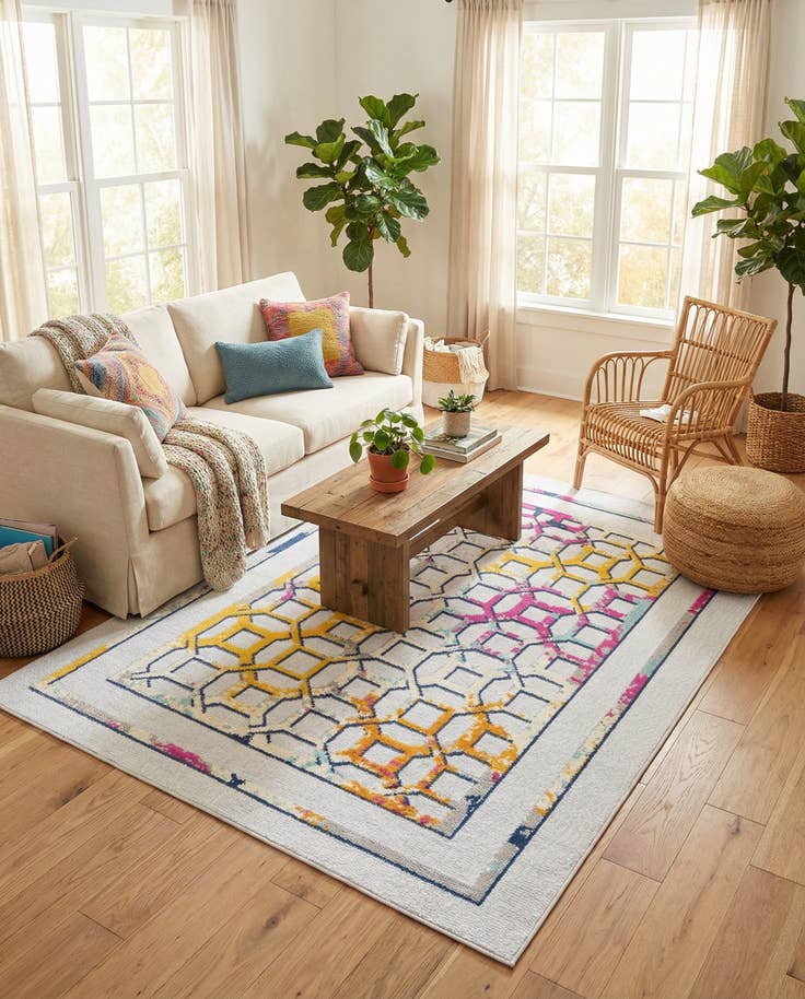 Detail image of 5' 3 x 7' 7 Easy-Clean Indoor / Outdoor Rug
