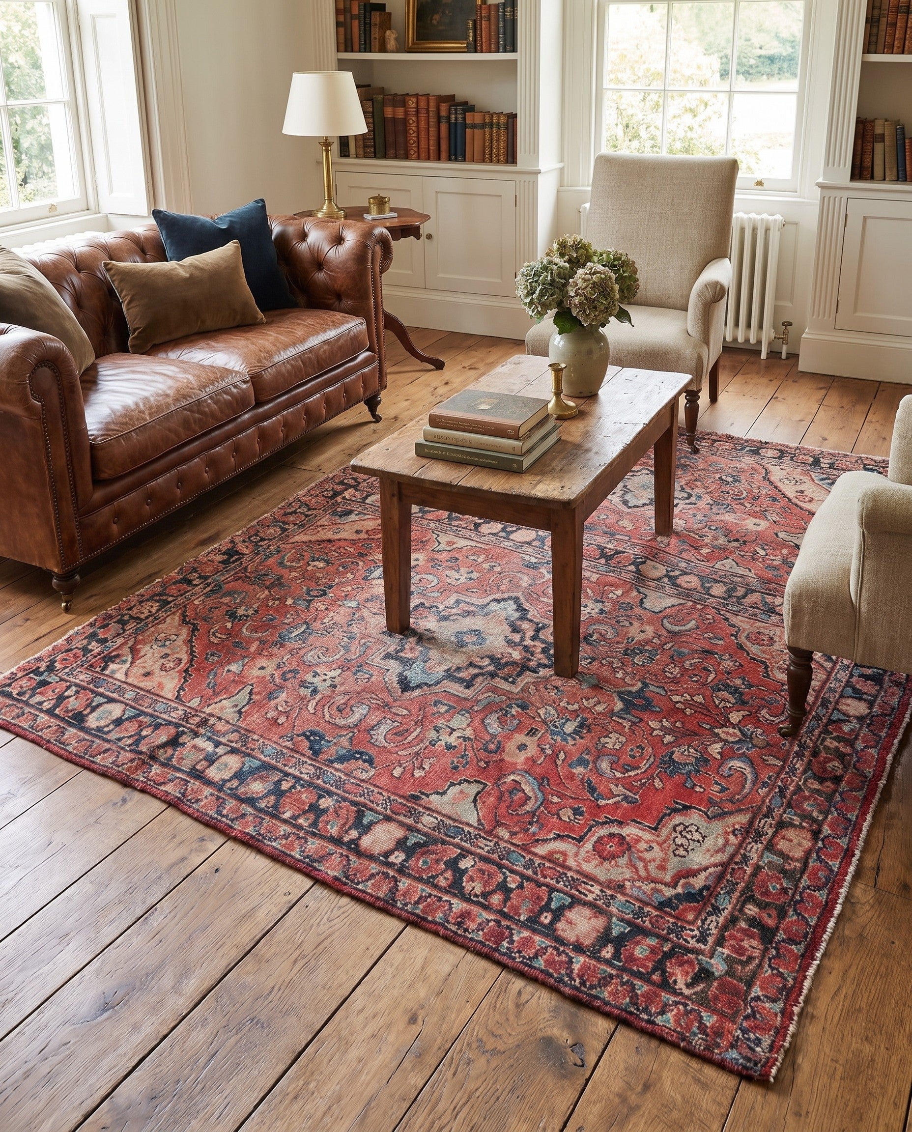 4' 4 x 6' 9 Hand Knotted Ultra Vintage Persian Wool Rug