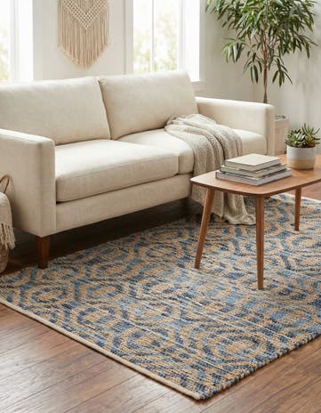 4' 1 x 6' 1 Hand Woven Chindi Jute Rug