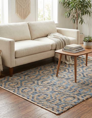 4' 1 x 6' 1 Hand Woven Chindi Jute Rug