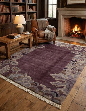 6' 9 x 8' 2 Hand Knotted Nepal Wool Rug