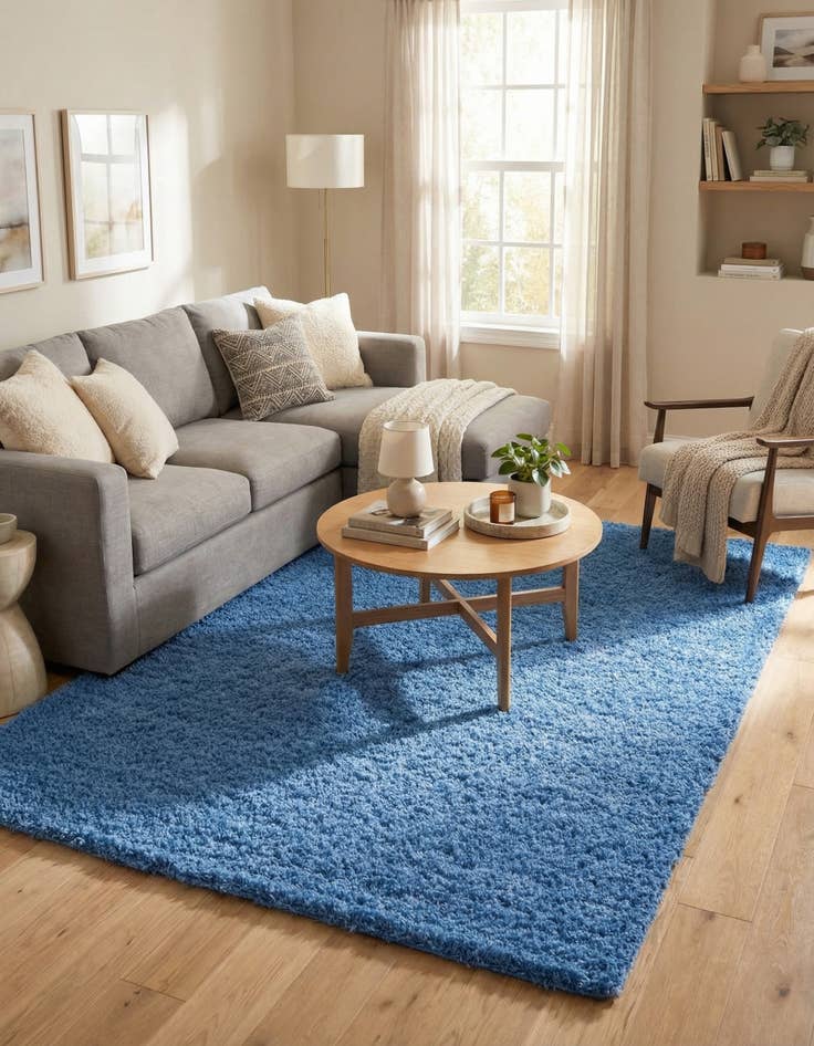 Detail image of  7' 10 x 11' Solid Shag Rug