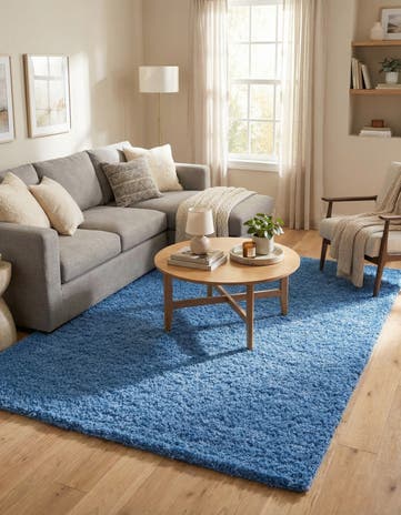 7' 10 x 11' Solid Shag Rug