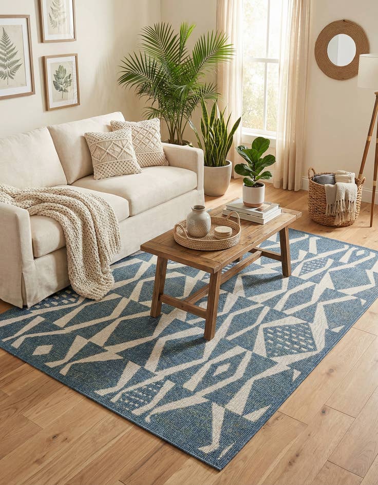 Detail image of 5' 3 x 8' Easy-Clean Baja Indoor / Outdoor Rug