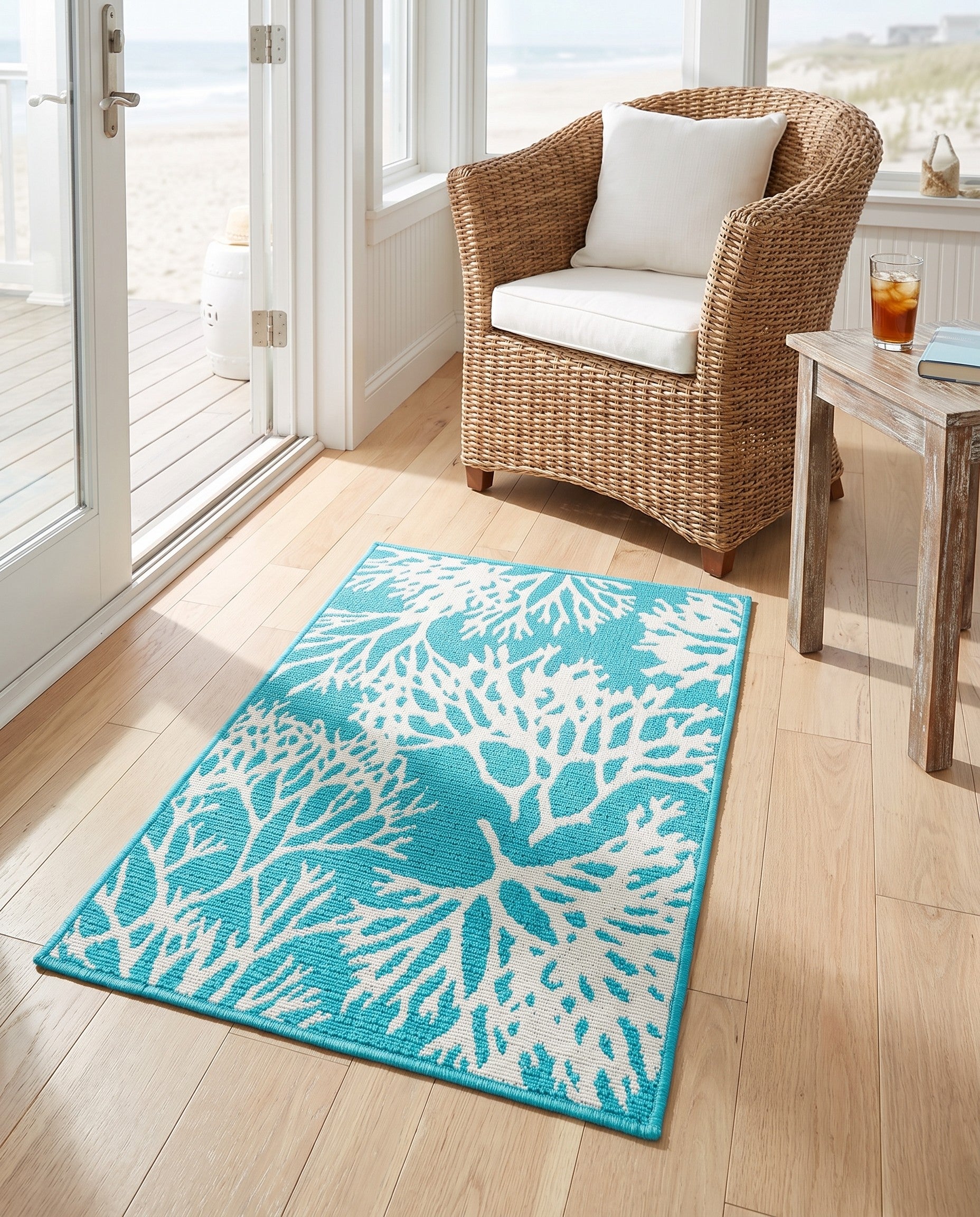 2' x 3' Easy-Clean Coastal Indoor / Outdoor Rug