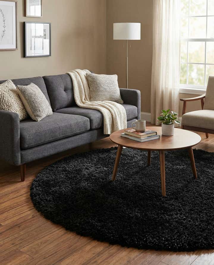 5' x 5' Infinity Shag Round Rug