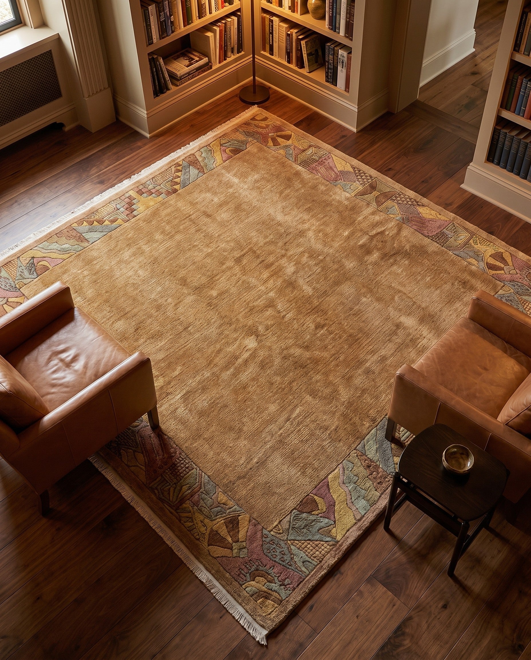 6' 7 x 6' 7 Hand Knotted Tibet Wool Square Rug