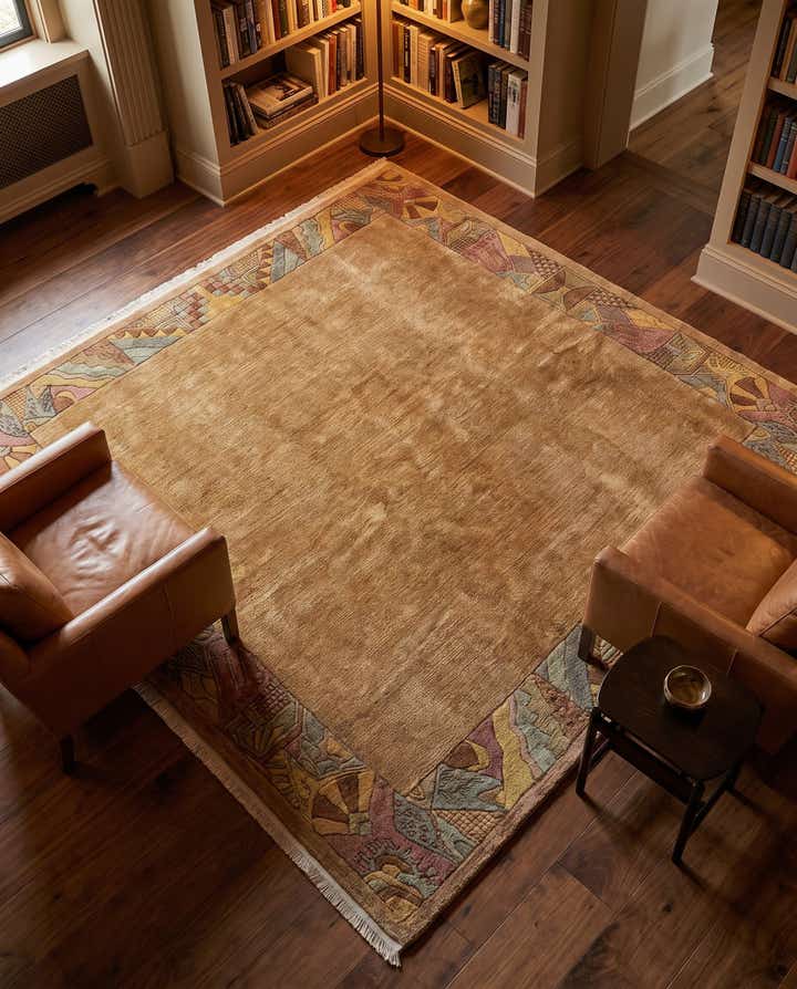 6' 7 x 6' 7 Hand Knotted Tibet Wool Square Rug