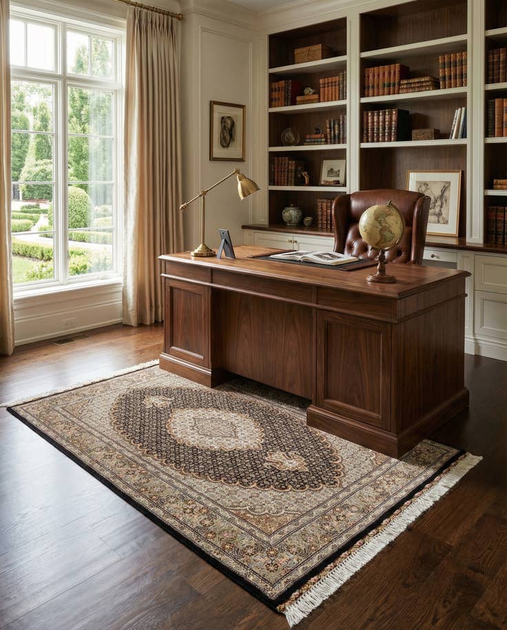 Detail image of 3' 3 x 5' 1 Hand Knotted Tabriz Mahi Persian Wool Rug