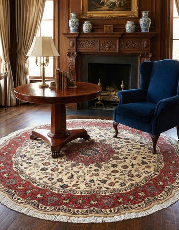 6' 7 x 6' 7 Tabriz Round Rug