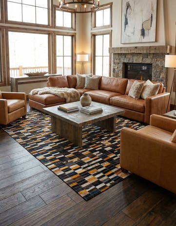 4' 11 x 7' 11 Cowhide - Patchwork Rug