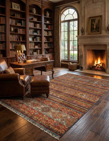 5' 11 x 9' Torkman Wool Rug