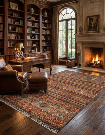 5' 11 x 9' Torkman Wool Rug