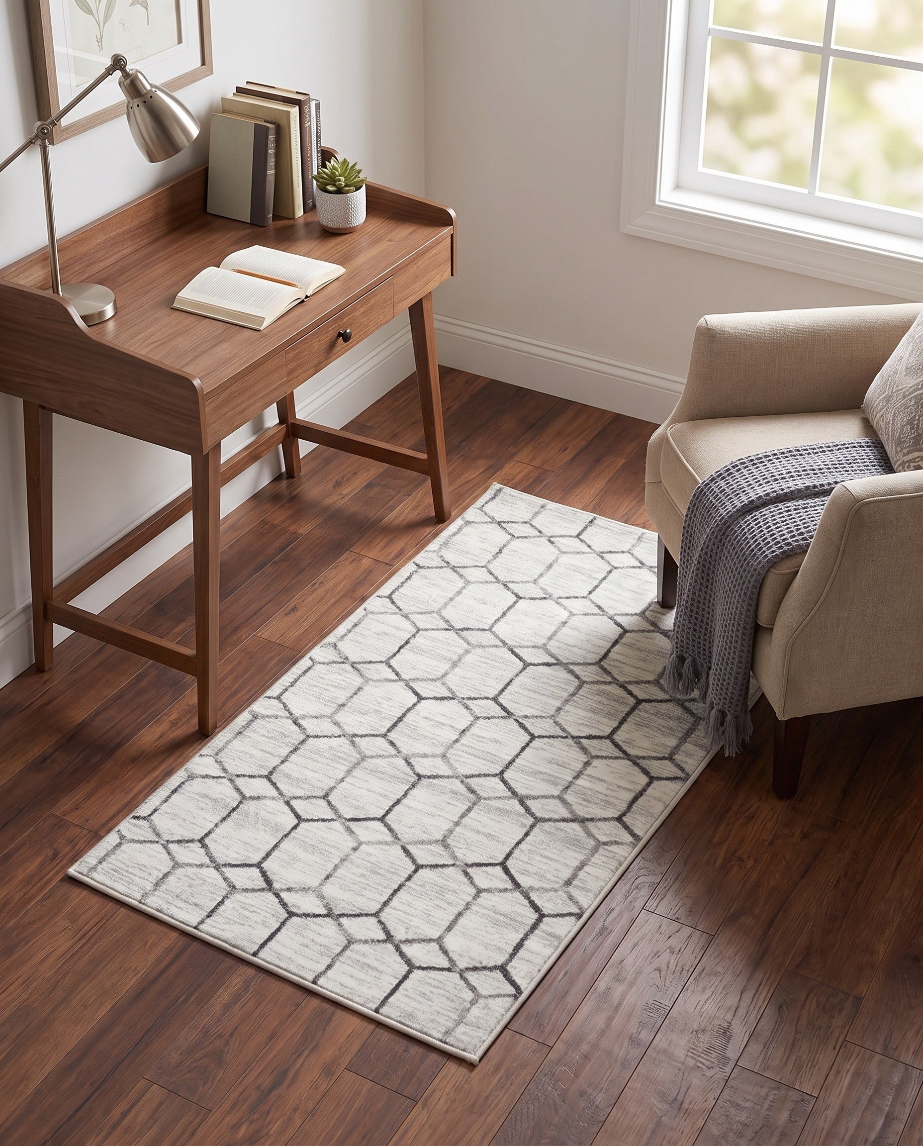 3' 3 x 5' 3 Lattice Trellis Rug