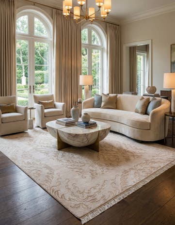 6' 10 x 9' 7 Hand Knotted Darya Wool Rug