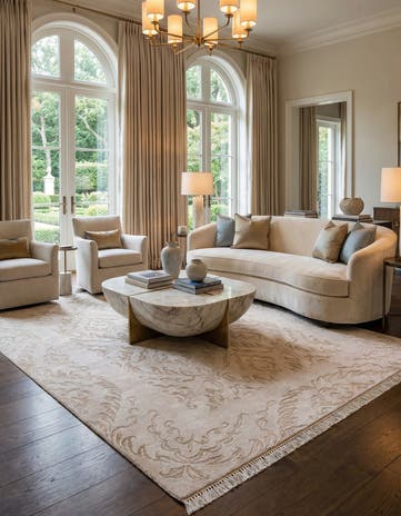 6' 10 x 9' 7 Hand Knotted Darya Wool Rug